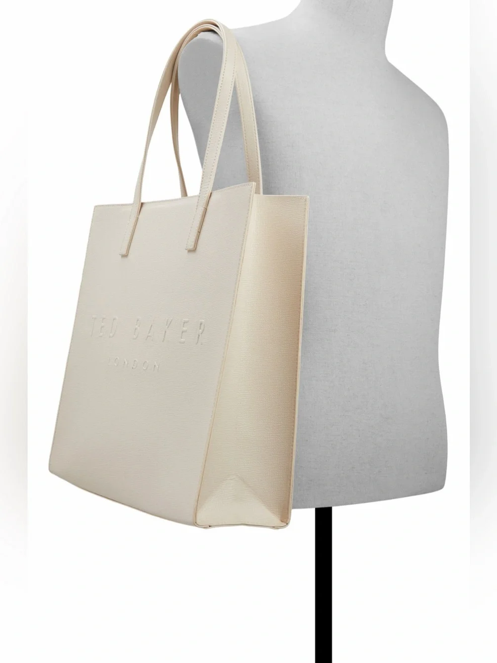 Ted Baker London Cream Embossed Logo Tote